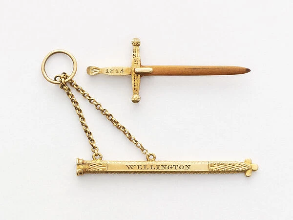 Miniature commemorative sword (wood & gold)