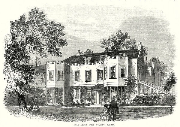 Mole Lodge, West Molesey, Surrey (engraving)