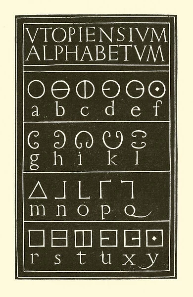 Mores Utopian Alphabet, 1929 (litho)