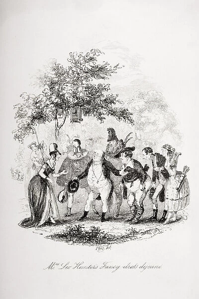 Mrs. Leo Hunters Fancy-dress dejeune, illustration from The Pickwick Papers