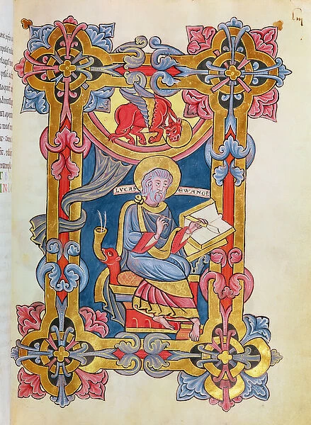 Ms 479 fol. 33 St. Luke, from The Gospels of the Abbey of Cysoing (vellum)
