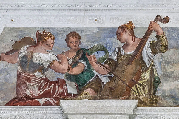 Three musicians as symbol of Harmony, Room of the Conjugal Love, 1560-1561 (fresco)