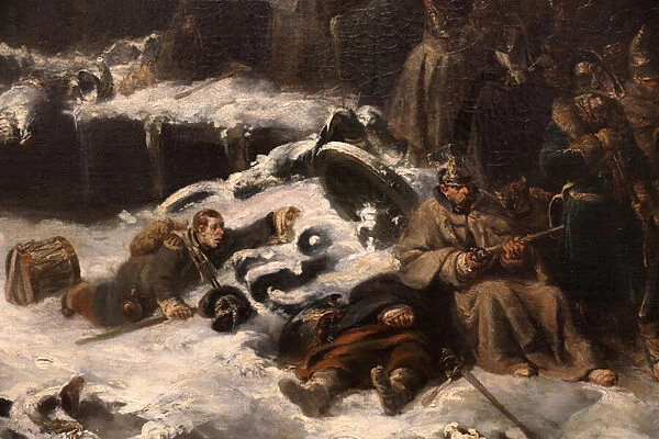 Napoleons army retreating from Russia, detail, 1836