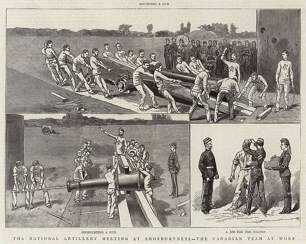 The National Artillery Meeting at Shoeburyness, the Canadian Team at Work (engraving)