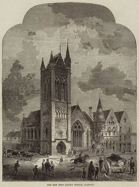 The New Free Barony Church, Glasgow (engraving)