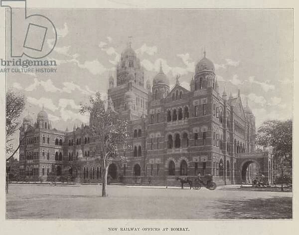 New Railway Offices at Bombay (b  /  w photo)