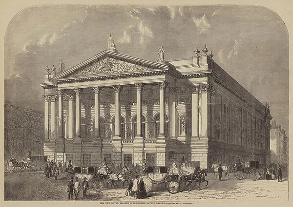 The New Royal Italian Opera-House, Covent Garden, Edmund Barry, Architect (engraving)