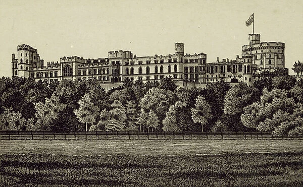 North Front, Windsor Castle (litho)
