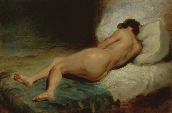 Nude woman lying on a bed, c. 1824-26 (oil on canvas)