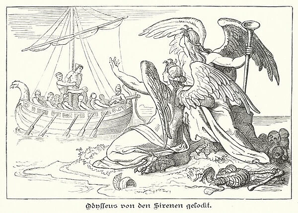 Odysseus and the sirens (engraving)
