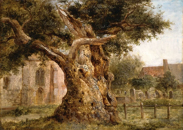 The Old Oak, 1870 (oil on board)