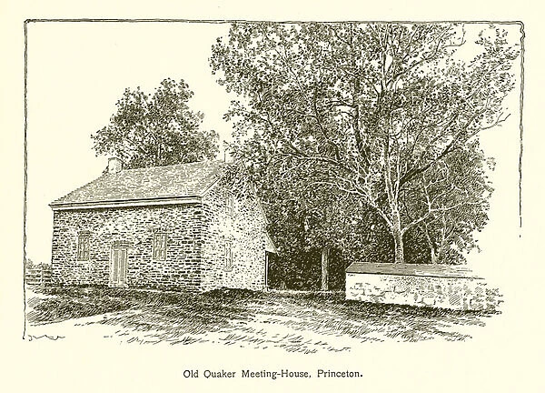 Old Quaker Meeting-House, Princeton (engraving)