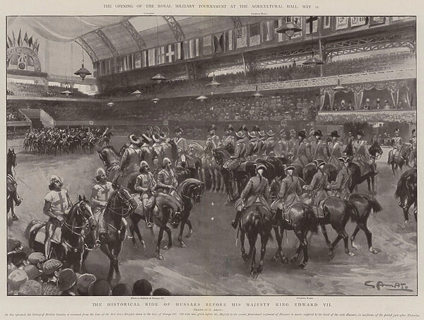 The Opening of the Royal Military Tournament at the Agricultural Hall, 22 May (litho)