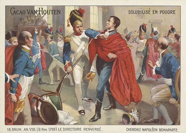 Overthrow of the Directory by Napoleon in the Coup of 18 Brumaire, 1799 (chromolitho)