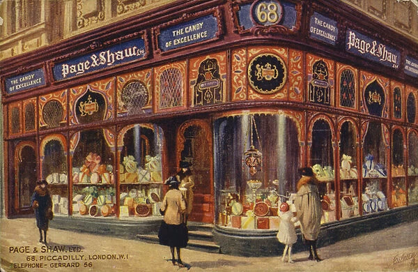 Page & Shaw Ltd, 68, Piccadilly, London WI (colour litho)