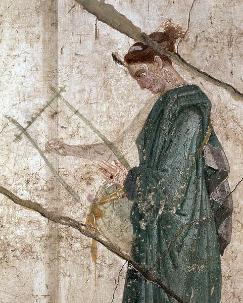 Pan musician, among the nymphs (fresco, 1st century AD)