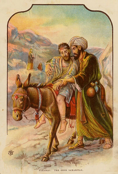 Parable, The Good Samaritan (colour litho)