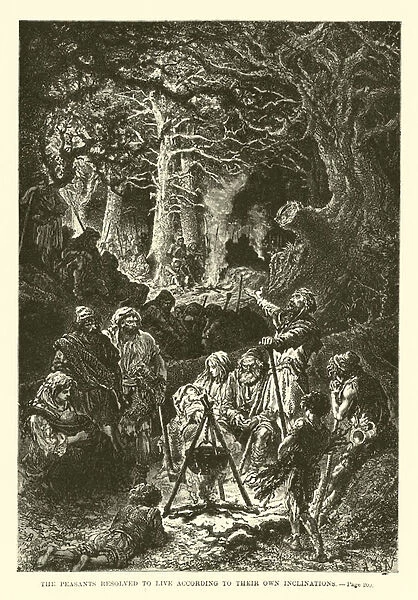The Peasants resolved to live according to their own inclinations (engraving)