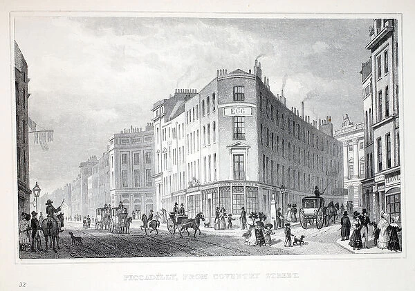 Piccadilly, from Coventry Street, from London and it