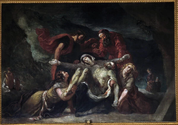 Pieta or 'Deploration'Painting by Eugene Delacroix (1798-1863
