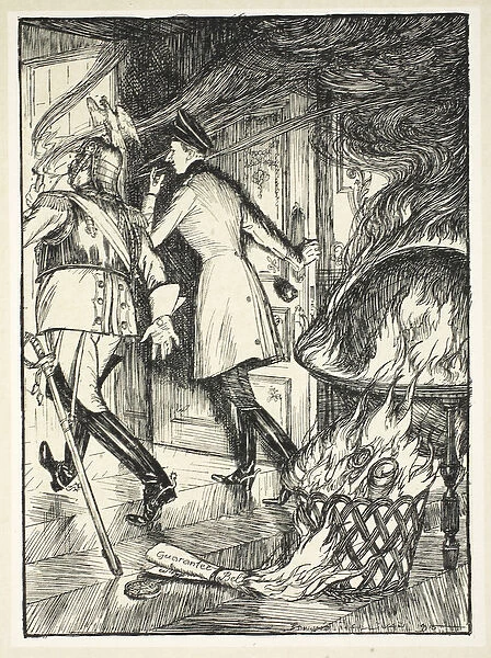 The Pipe Lighter (The Guarantee of Belgian Neutrality), illustration from The Kaiser