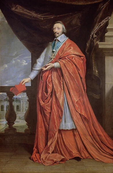 Portrait of Armand-Jean du Plessis, Cardinal Richelieu (1585-1642) (oil on canvas)