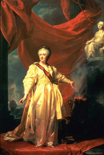 Portrait of Catherine the Great as Lawgiver in the Temple of the Goddess of Justice