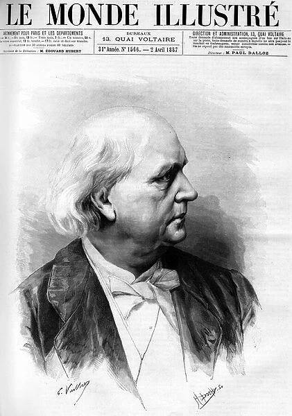 Portrait of Charles Marie Leconte de Lisle (de l Isle) (1818-1894)