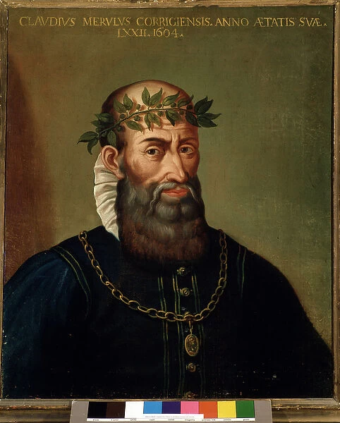 Portrait of Claudio Merulo (Merlotti, Merulus) (1533-1604) italian composer 17th century