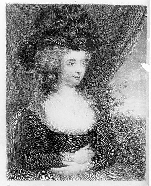 Portrait of Fanny Burney (Madame d Arblay) (1752-1840) pub. by Henry Colburn