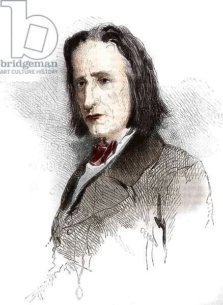 Portrait of Franz Liszt (Listz) (1811-1886), Hungarian composer and pianist