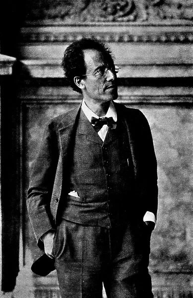 Portrait of Gustav Mahler (b  /  w photo)
