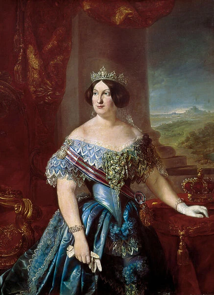 Portrait of Isabella II of Spain (Isabella de Bourbon) (1830-1904)
