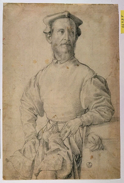 Portrait of Jacopo Pontormo (1497-1557) (black chalk on paper)