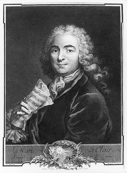 Portrait of Jean-Marie Leclair (1697-1764) the Elder, engraved by Francois, 1741