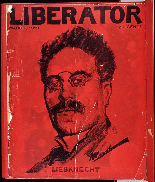 Portrait of Karl Liebknecht (1871-1919), a German revolutionary communist