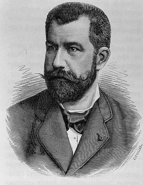 Portrait of Leon Renault. Engraving from the end of the 19th century in '