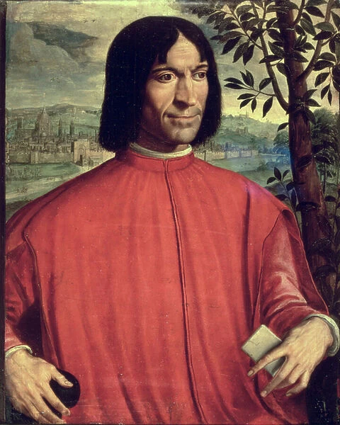 Portrait of Lorenzo de Medici the Magnificent (1449-92) (panel)
