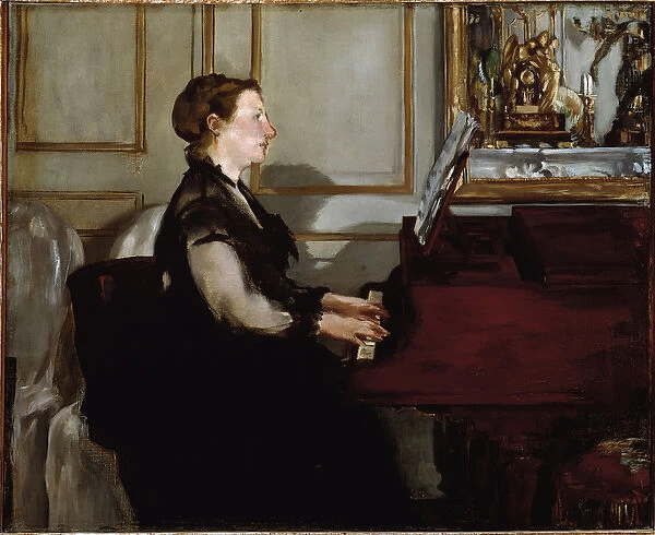 Portrait of Madame Manet (Suzanne Leenhoff) at the piano (oil on canvas, 1868)