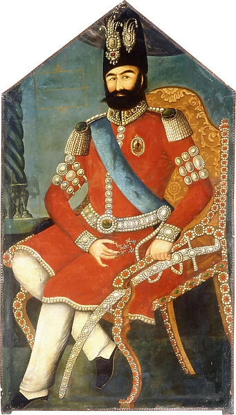 Portrait of Muhammad Shah, c. 1850 (oil on canvas)