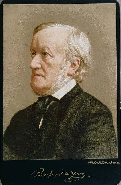 Portrait of Richard Wagner (1813-83) (coloured photo)