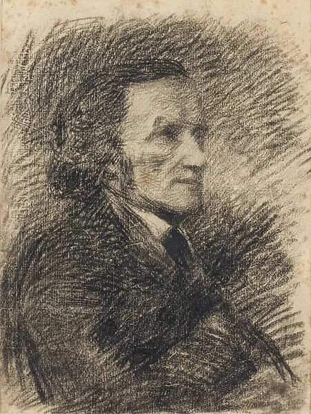 Portrait of Richard Wagner (pencil on paper)