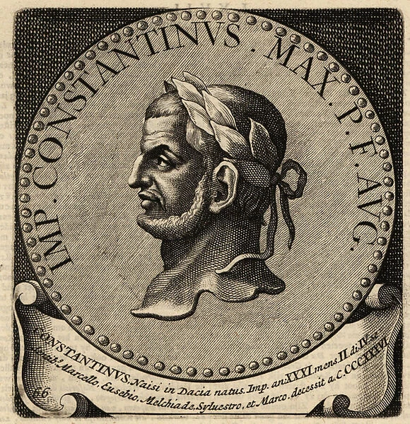 Portrait of Roman Emperor Constantine the Great