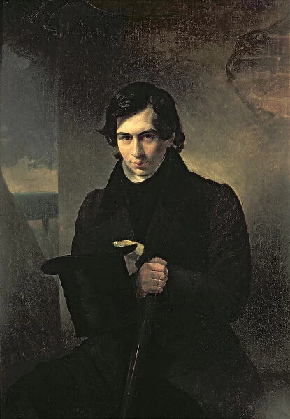 Portrait of the Russian author Nestor Kukolnik (1809-1868), 1836 (oil on canvas)
