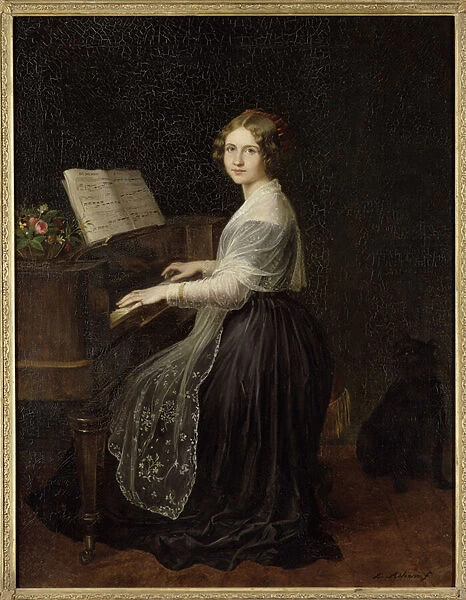 Portrait of the Soprano Jenny Lind (1820-1887), by Asher, Louis (1804-1878)