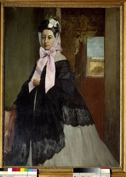 Portrait of Therese Degas, sister of the artist Painting by Edgar Degas (1834-1917