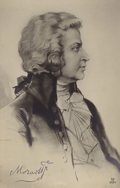 Portrait of Wolfgang Amadeus Mozart (litho)