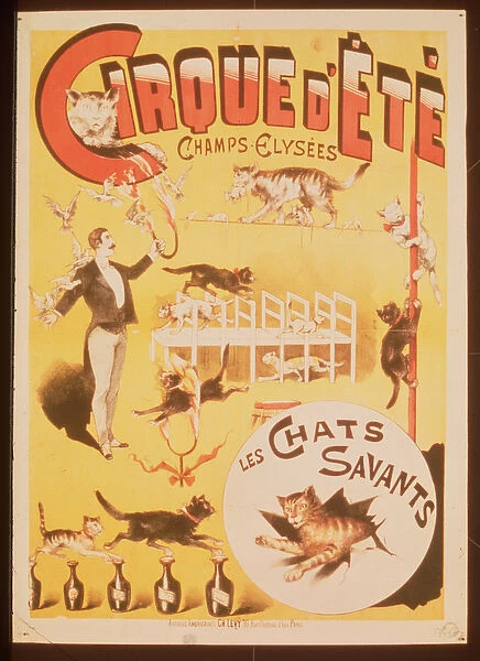 Poster advertising the Cirque d Ete in the Champs Elysees, late 19th century