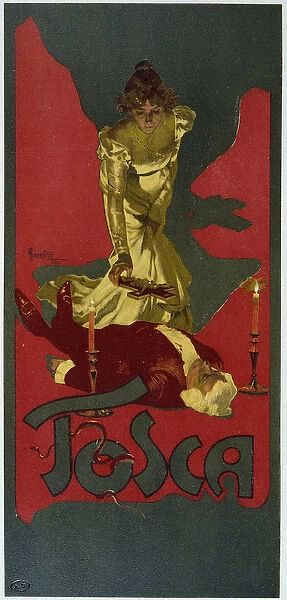 Poster by Hohenstein. 'La Tosca'by Giacomo Puccini