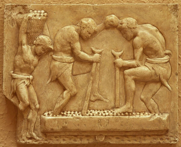 Pressing the Grapes (marble)